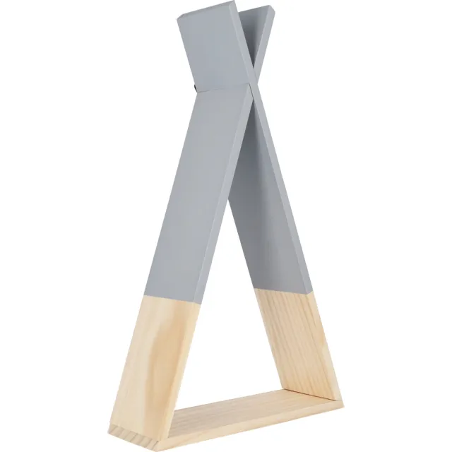 QUVIO Decoratieve Wandplank - Driehoek - Grijs Lichtgrijs