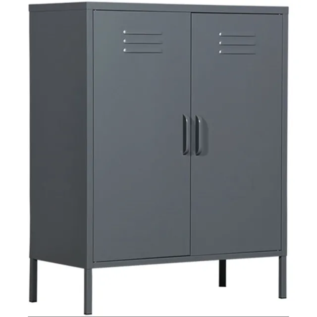 MaximaVida metalen lockerkast Finn 80 x 40 x 102 cm muisgrijs - 2 schappen