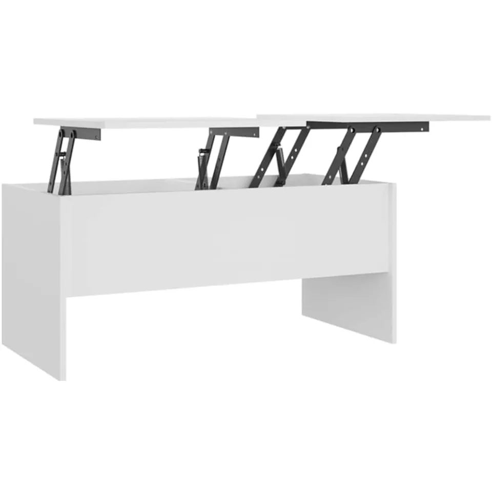 vidaXL Salontafel 102x50,5x46,5 cm bewerkt hout wit, foto 3
