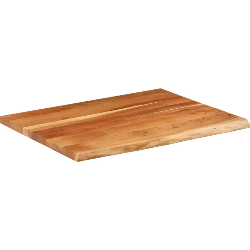 vidaXL Bureaublad rechthoekig natuurlijke rand 90x80x3,8 cm acaciahout Bruin