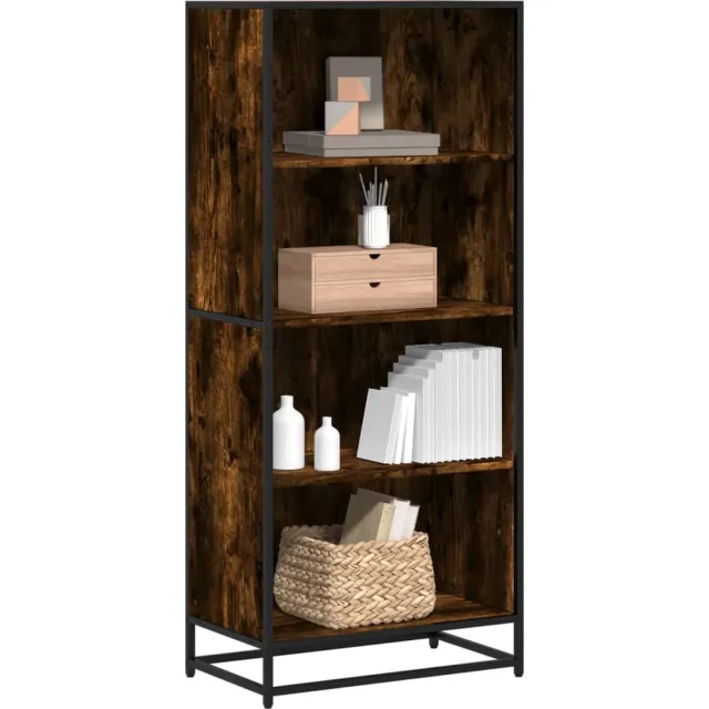 vidaXL Boekenkast 60x35x139 cm bewerkt hout gerookt eikenkleurig, foto 2