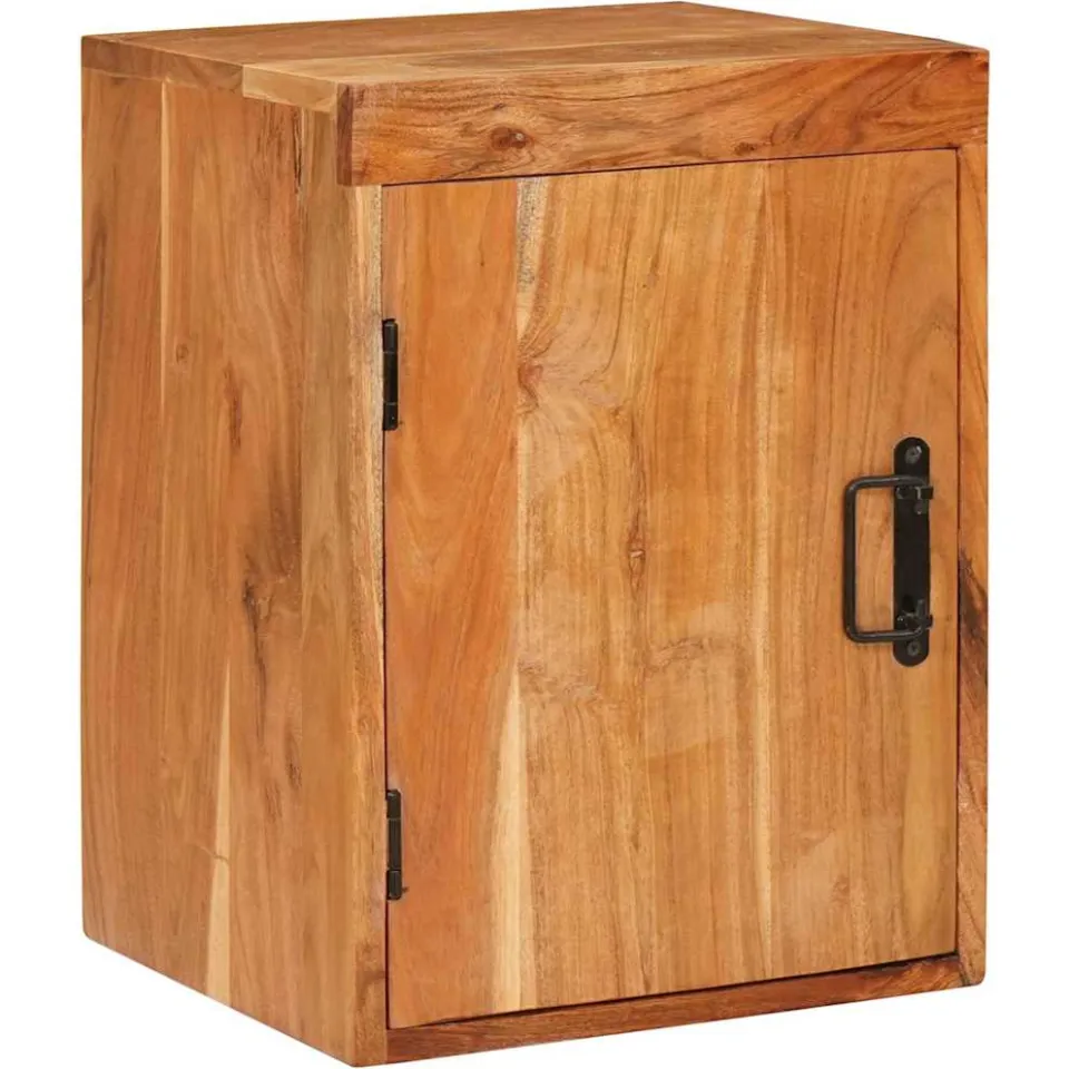 vidaXL Nachtkastje 2 st Bruin 35 x 33 x 48 cm Massief Hout Acacia, foto 2