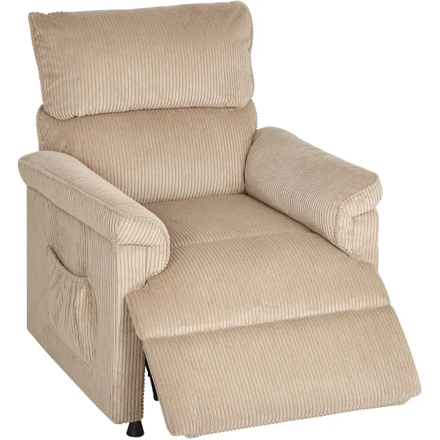 Homona Elektrische massagefauteuil met warmtefunctie - 8-punts vibratiemassage - Met voetensteun en memory-functie - 86 x 94 x 105 cm - Bruin