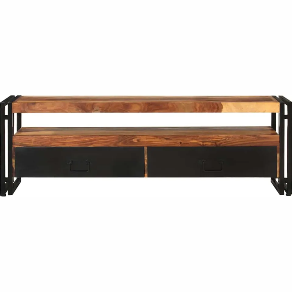 vidaXL Tv-meubel 120x30x40 cm massief acaciahout bruin, foto 2