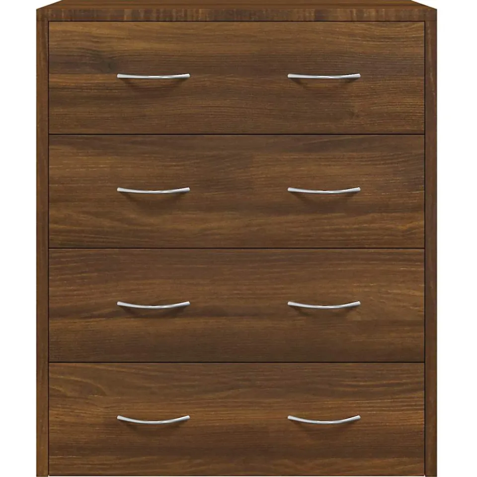 vidaXL Dressoir met 4 lades 60x30,5x71 cm bruineiken, foto 4