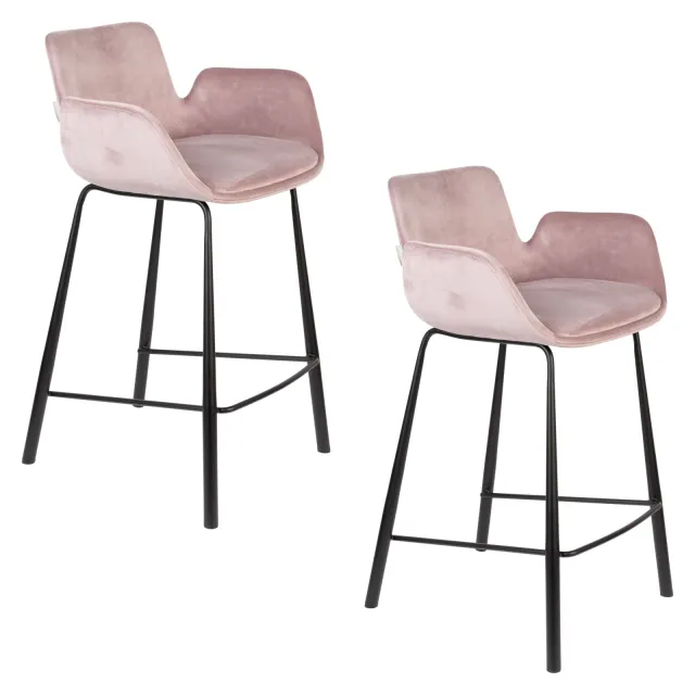 Zuiver Brit barkruk roze