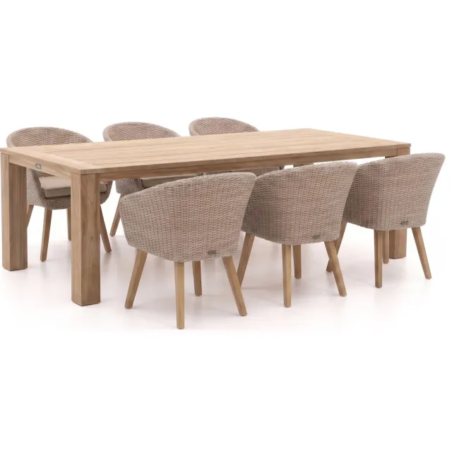Intenso Furniture Intenso Tropea/ROUGH-X 240cm dining tuinset 7-delig Bruin