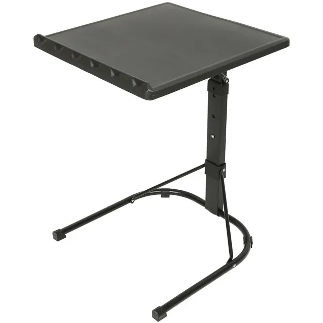 G&G laptoptafel - In hoogte verstelbaar - Bijzettafel - Bank - Bed - Opvouwbaar - Inklapbar - 43x43cm - Van 58-70cm - Zwart