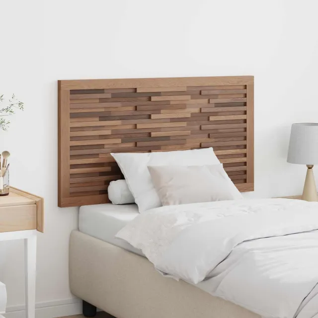vidaXL Bed Hoofdbord Naturel Massief Teakhout Bruin