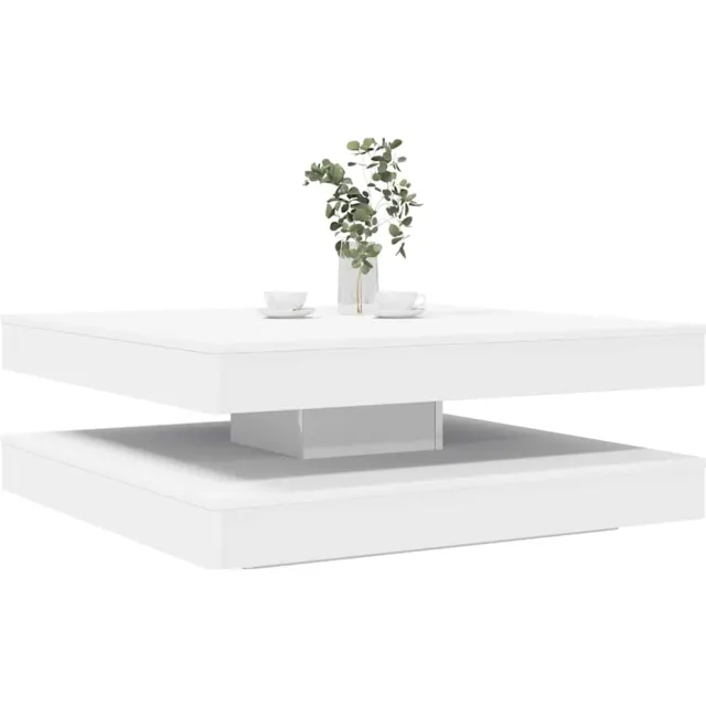 vidaXL Salontafel 360 graden draaibaar 90x90x34,5 cm wit