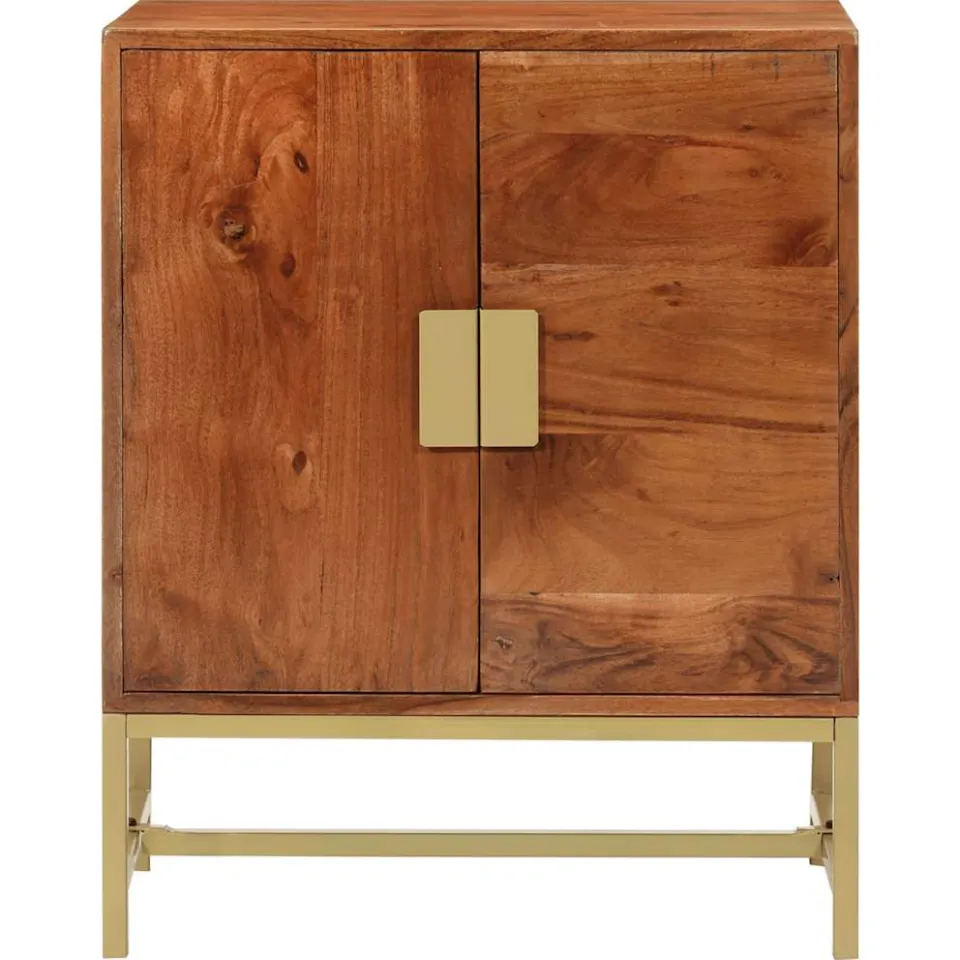 vidaXL Dressoir 60x35x75 cm massief acaciahout bruin, foto 3