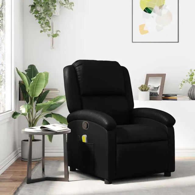 vidaXL Massagestoel - van - zwart - kunstleer