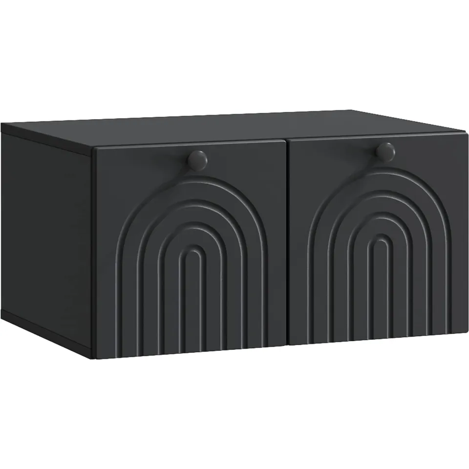 vidaXL Wandbeugel TV-kast Zwart 59,5 x 41 x 30 cm Bewerkt hout, foto 3