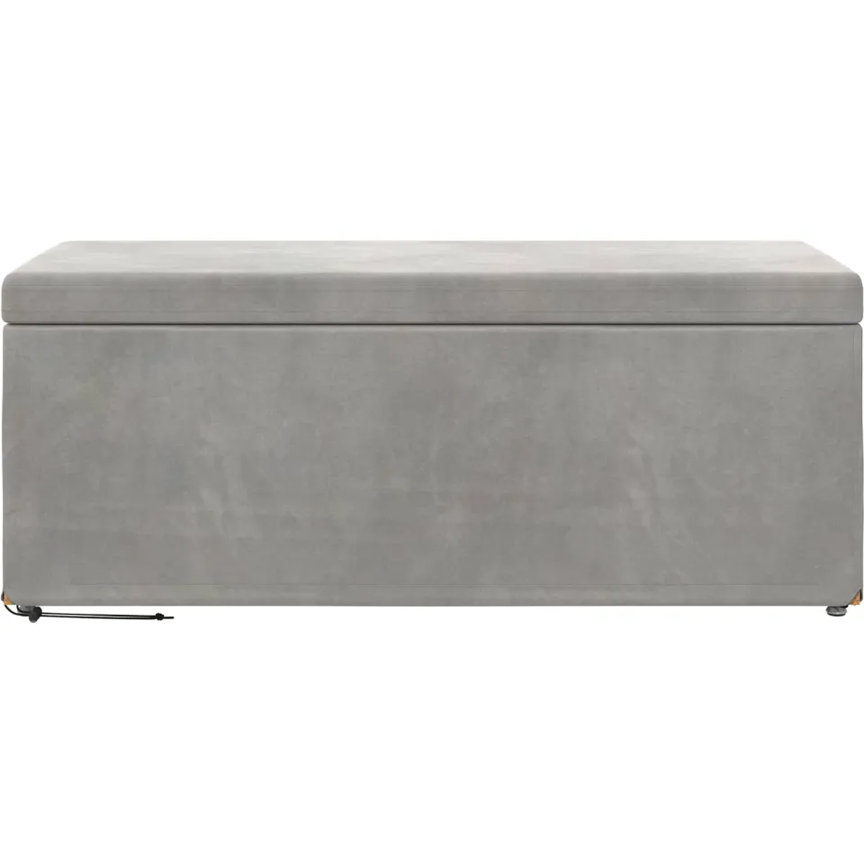 vidaXL Kruk Lichtgrijs 101 x 41 x 40 cm Velvet en Gefabriceerd Hout