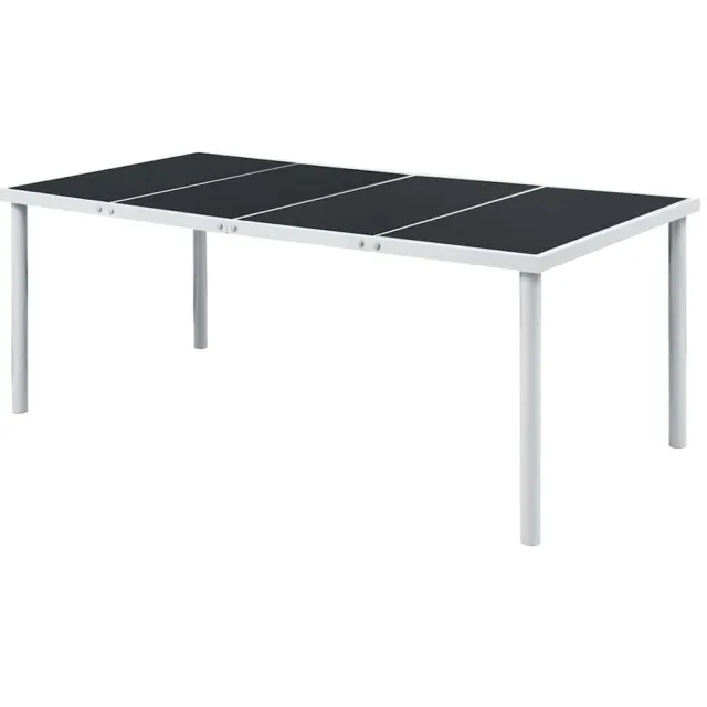 vidaXL Tuintafel 190x90x74 cm staal zwart