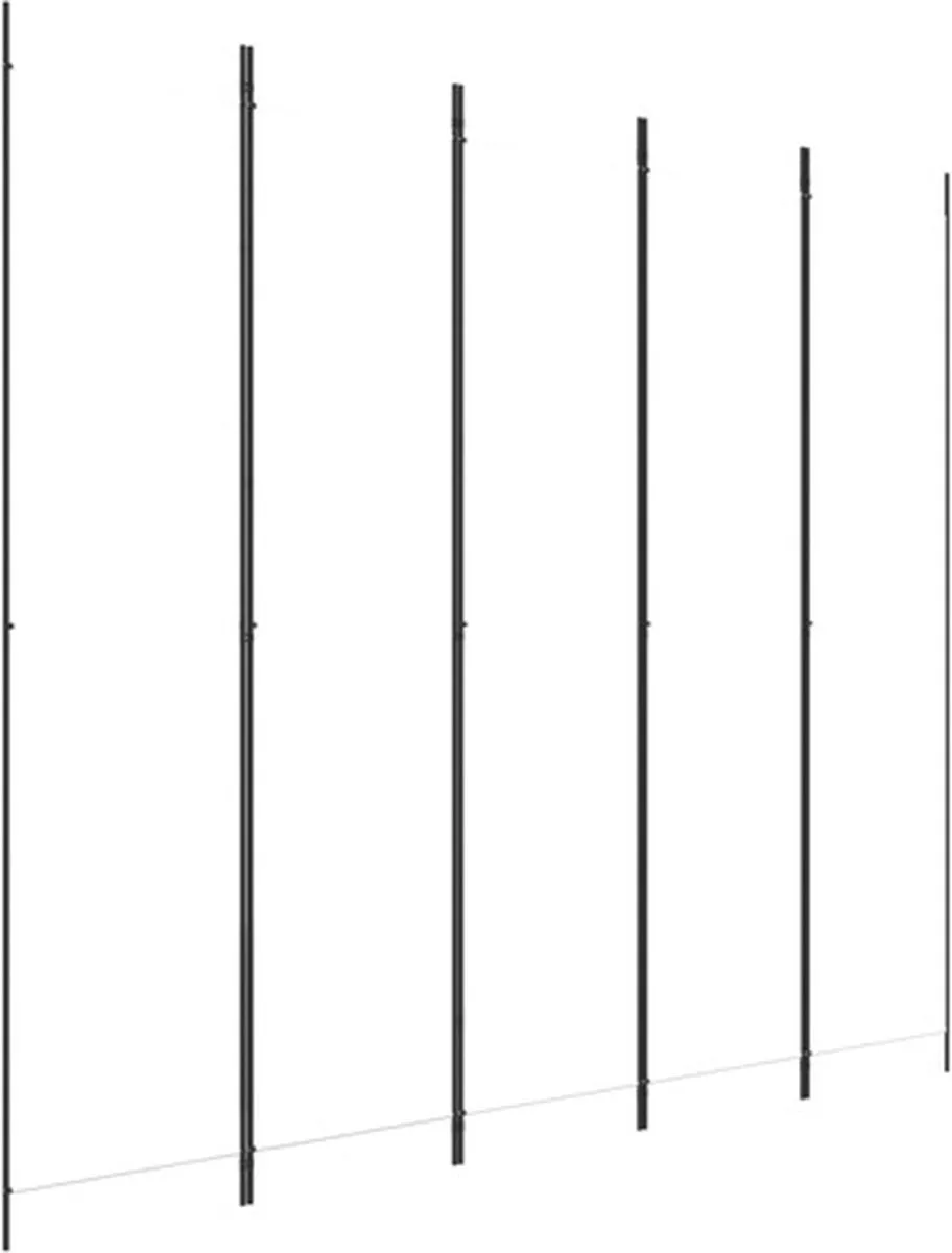 vidaXL Kamerscherm met 5 panelen 250x220 cm stof wit, foto 3