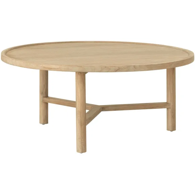DTP Home Coffee table Forte round large,35xØ80 cm, teakwood natural Naturel