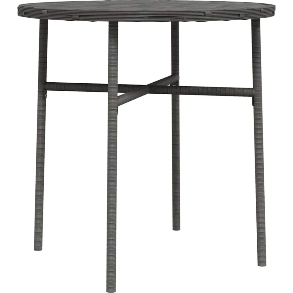 vidaXL Salontafel 45 cm poly rattan grijs, foto 3