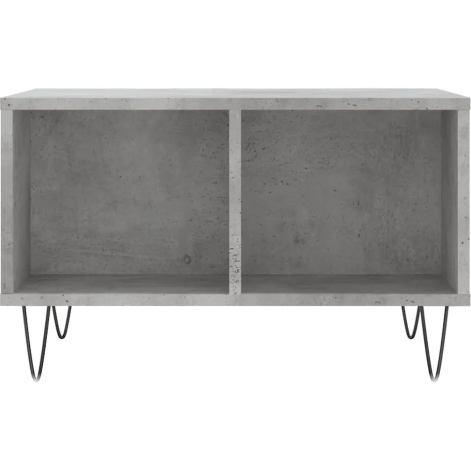 vidaXL Salontafel 60x50x36,5 cm bewerkt hout betongrijs