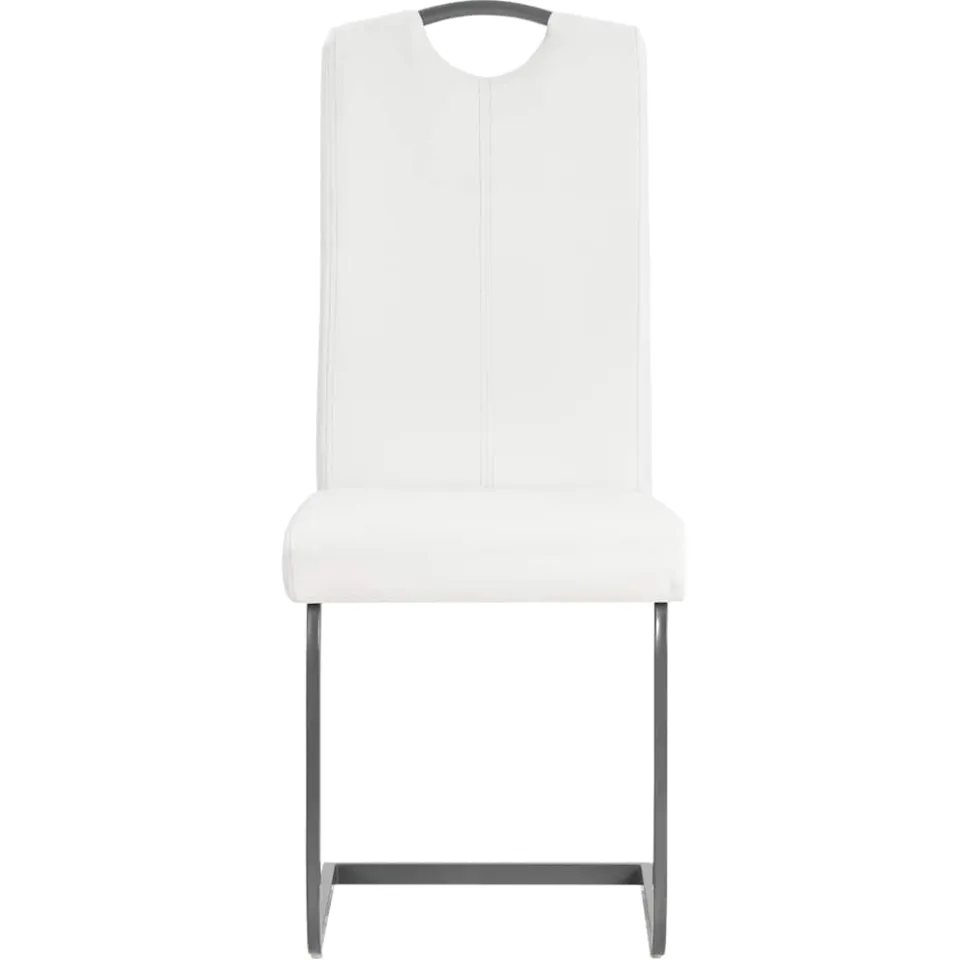 vidaXL Eetkamerstoelen 2 st kunstleer wit, foto 3