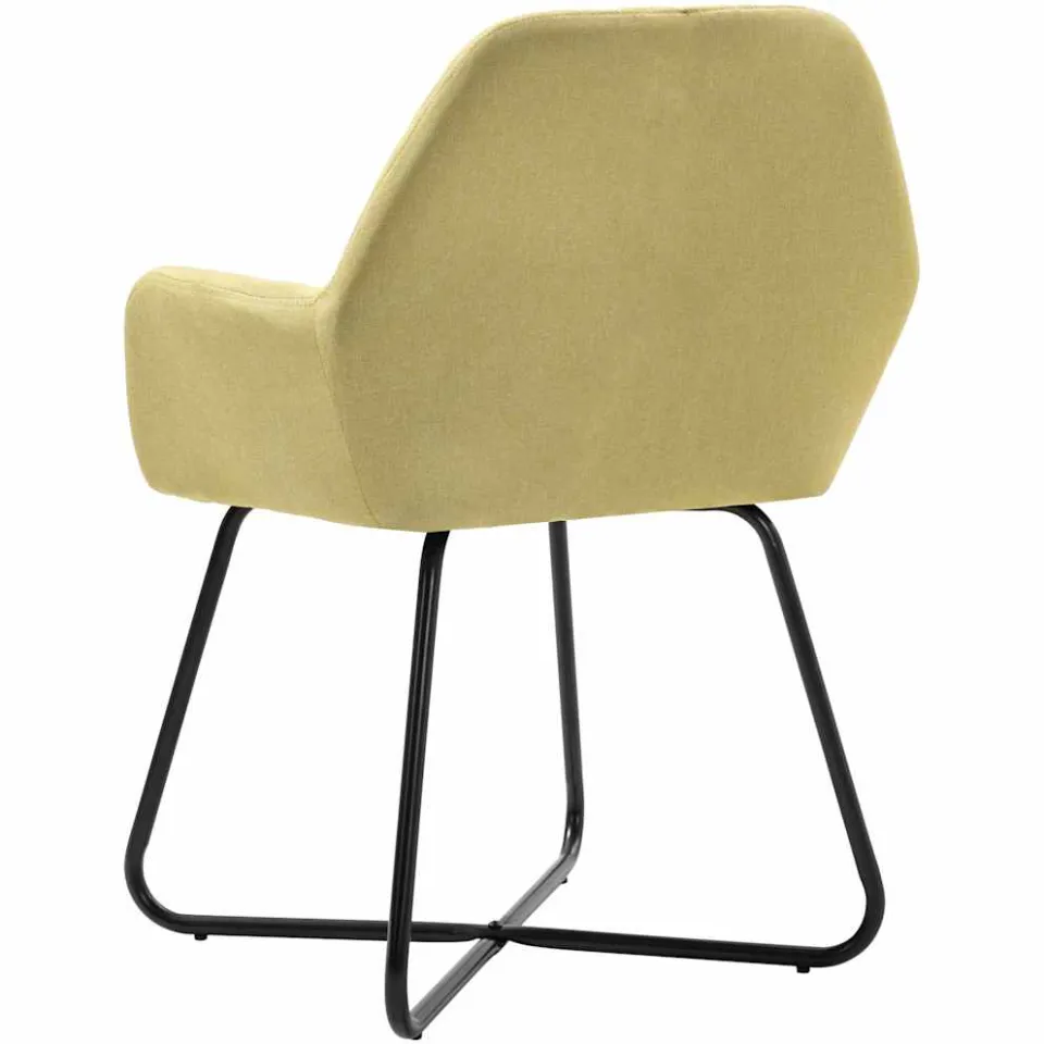 vidaXL Eetkamerstoelen 2 st stof groen, foto 4