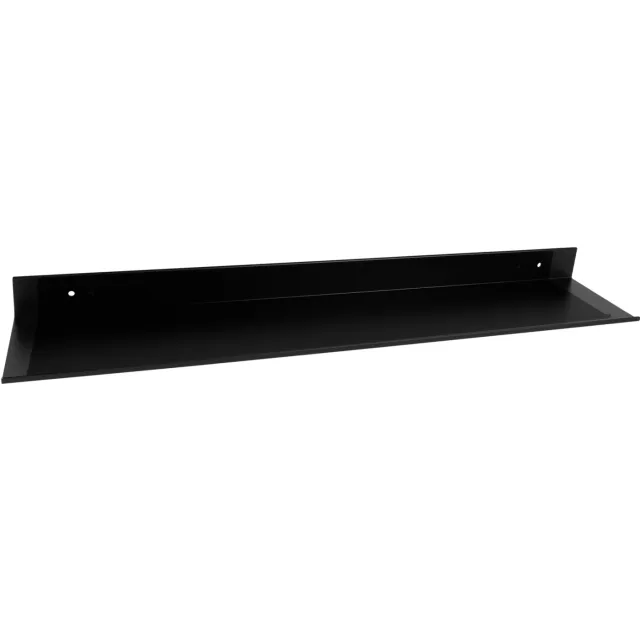 QUVIO Wandplank - Metaal -12 x 60 x 4 cm Zwart