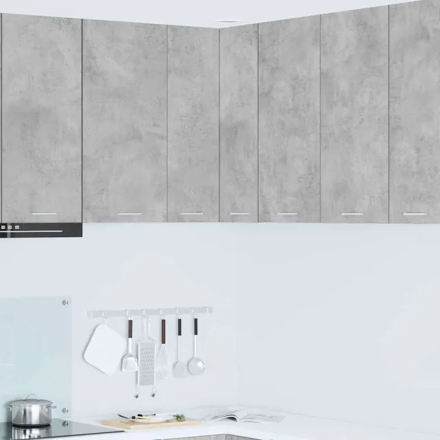 vidaXL Hangkast Beton Grijs en Wit 57 x 57 x 80 cm Bewerkt hout