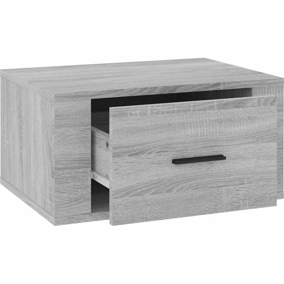 vidaXL Nachtkastjes 2 st wandgemonteerd 50x36x25 cm grijs sonoma eiken, foto 4