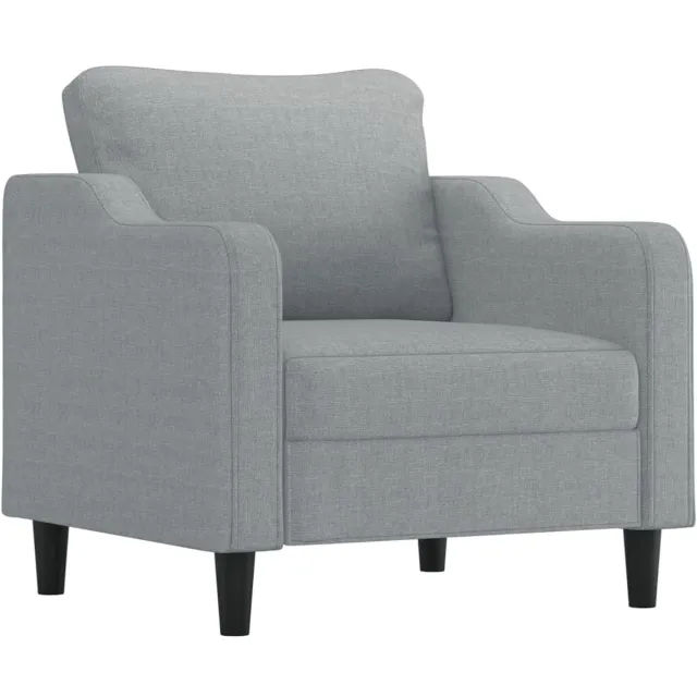 vidaXL Fauteuil - 60 - cm - stof - lichtgrijs