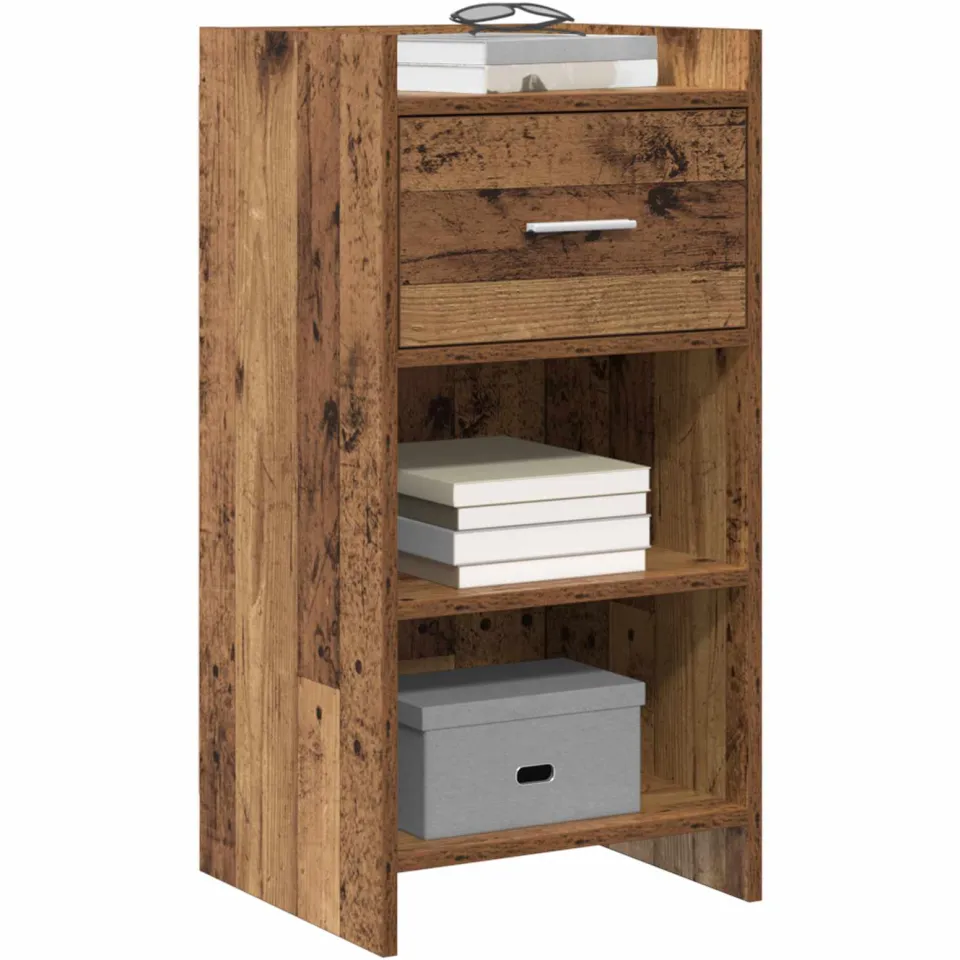 vidaXL Dressoir Oud hout 40 x 36 x 80 cm Bewerkt hout Bruin
