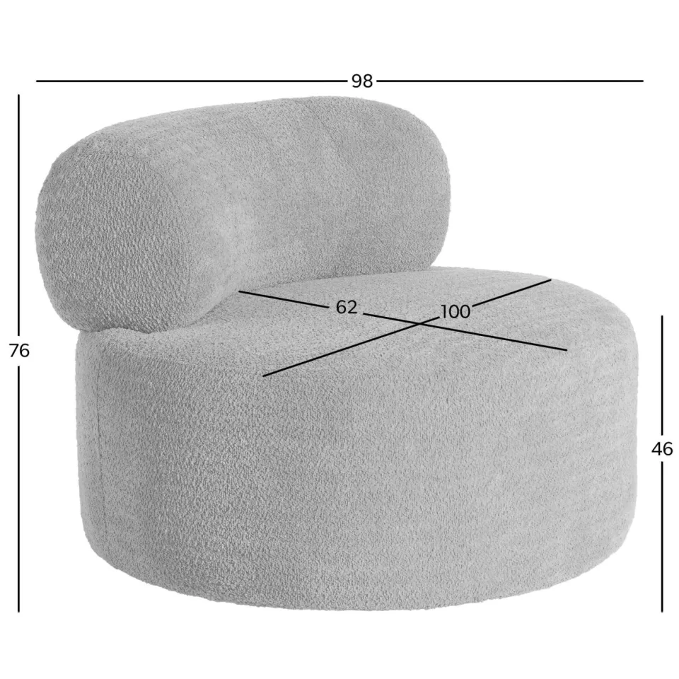 NOUS Living fauteuil Rosa bruin, foto 5