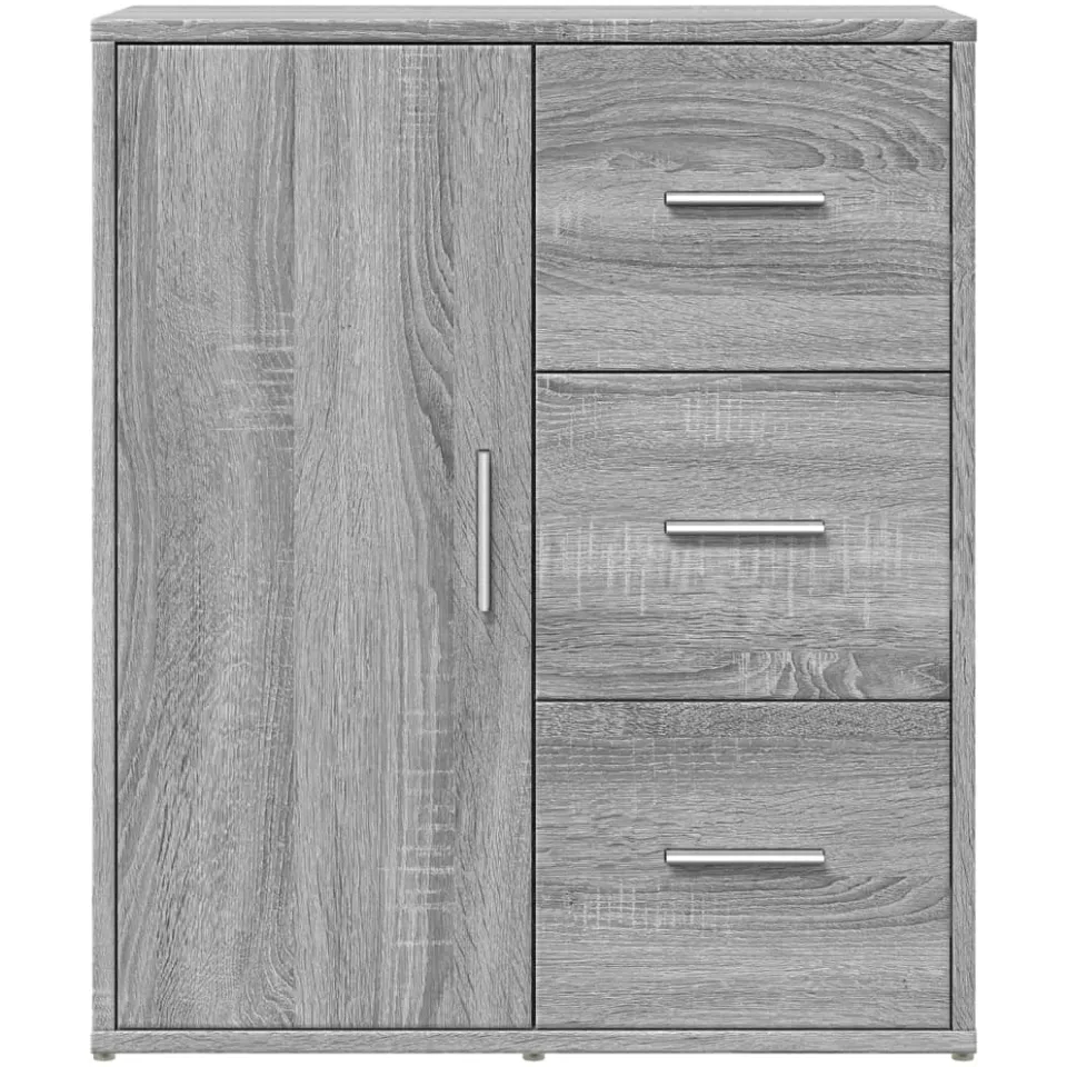 vidaXL Dressoir 60x31x70 cm bewerkt hout grijs sonoma, foto 4