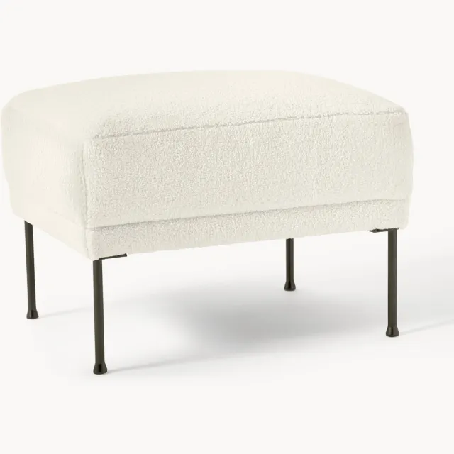 Westwing Collection Teddy poef Fluente Wit