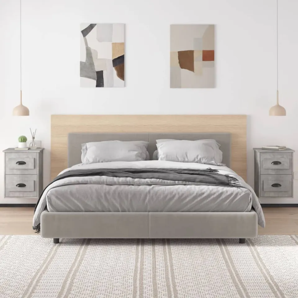 vidaXL Nachtkastjes 2 st wandgemonteerd 41,5x36x53 cm gerookt eiken, foto 2