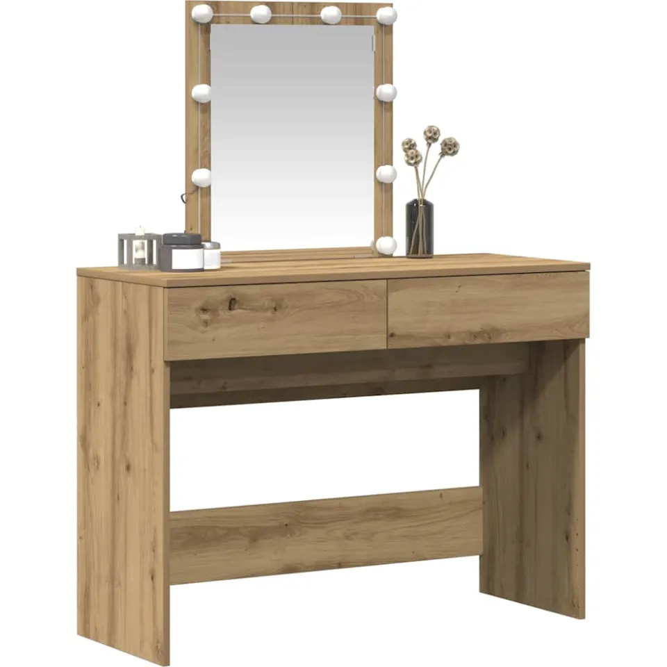 vidaXL Plafondtafel Artisan Eiken 100 x 40 x 130 cm Bewerkt hout Bruin