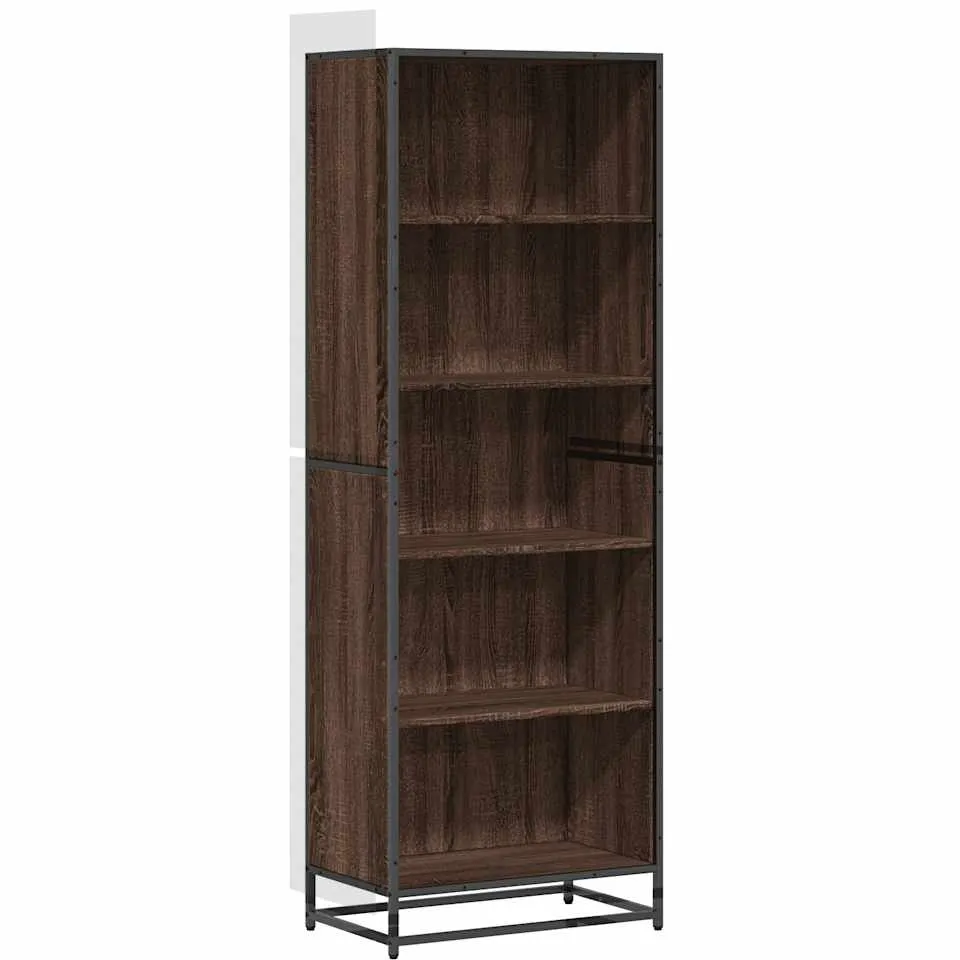 vidaXL Boekenkast 60x35x170,5 cm bewerkt hout bruin eikenkleurig