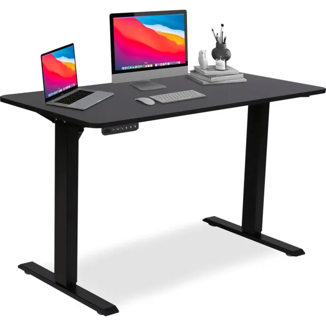 Bayt Zit Sta Bureau - Elektrisch Bureau - In Hoogte Verstelbaar Bureau - 120 x 60 cm - Zwart