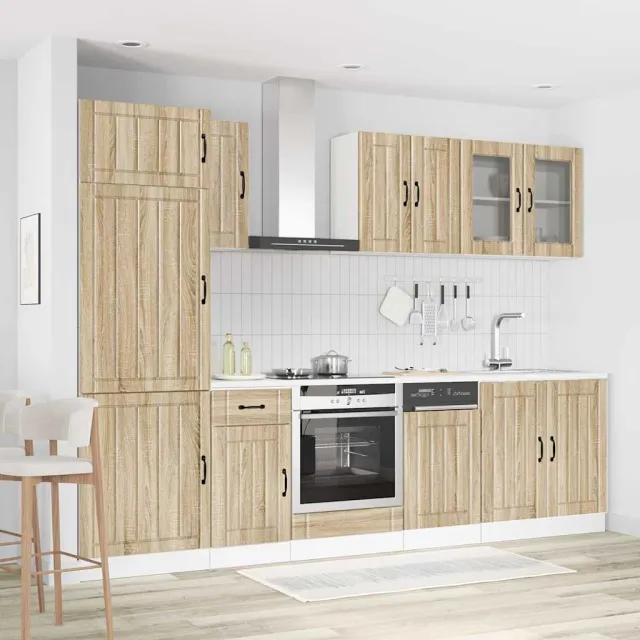 vidaXL 8-delige Keukenkastenset Lucca bewerkt hout sonoma eikenkleur