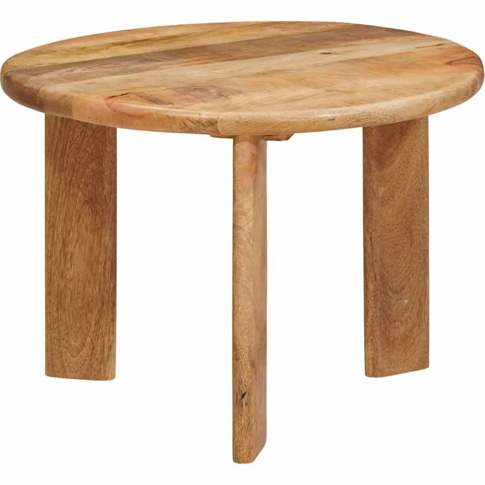 vidaXL Nest Koffietafels 2 st Bruin Ø 50 x 40 cm Massief Mango Hout, foto 2