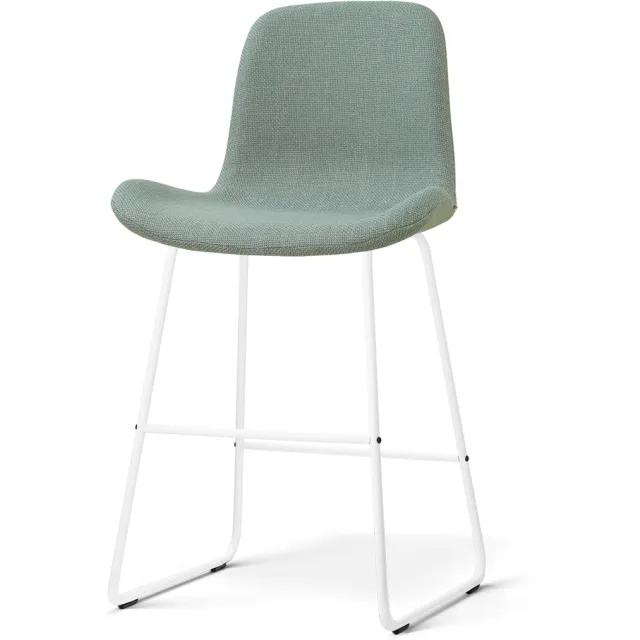Nolon Nino-Fé barkruk saliegroen - wit onderstel - 65 cm