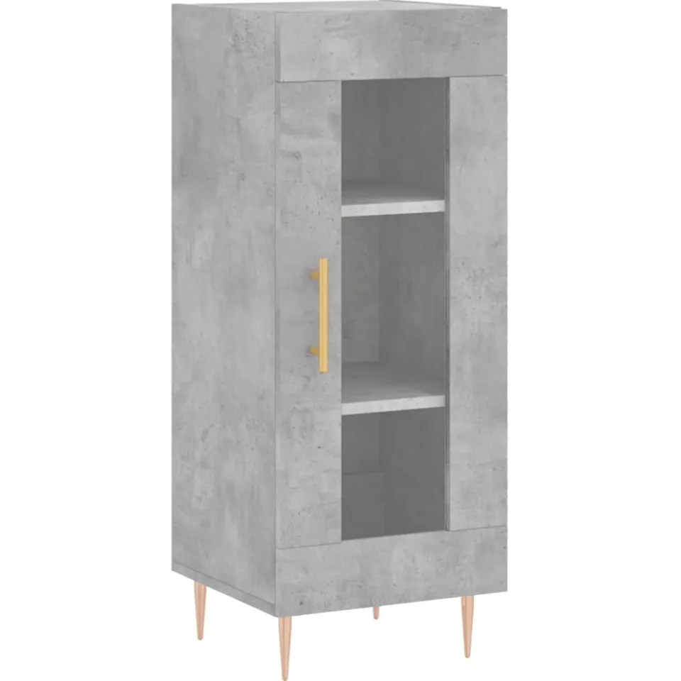 vidaXL Dressoir 34,5x34x90 cm bewerkt hout betongrijs grijs, foto 3