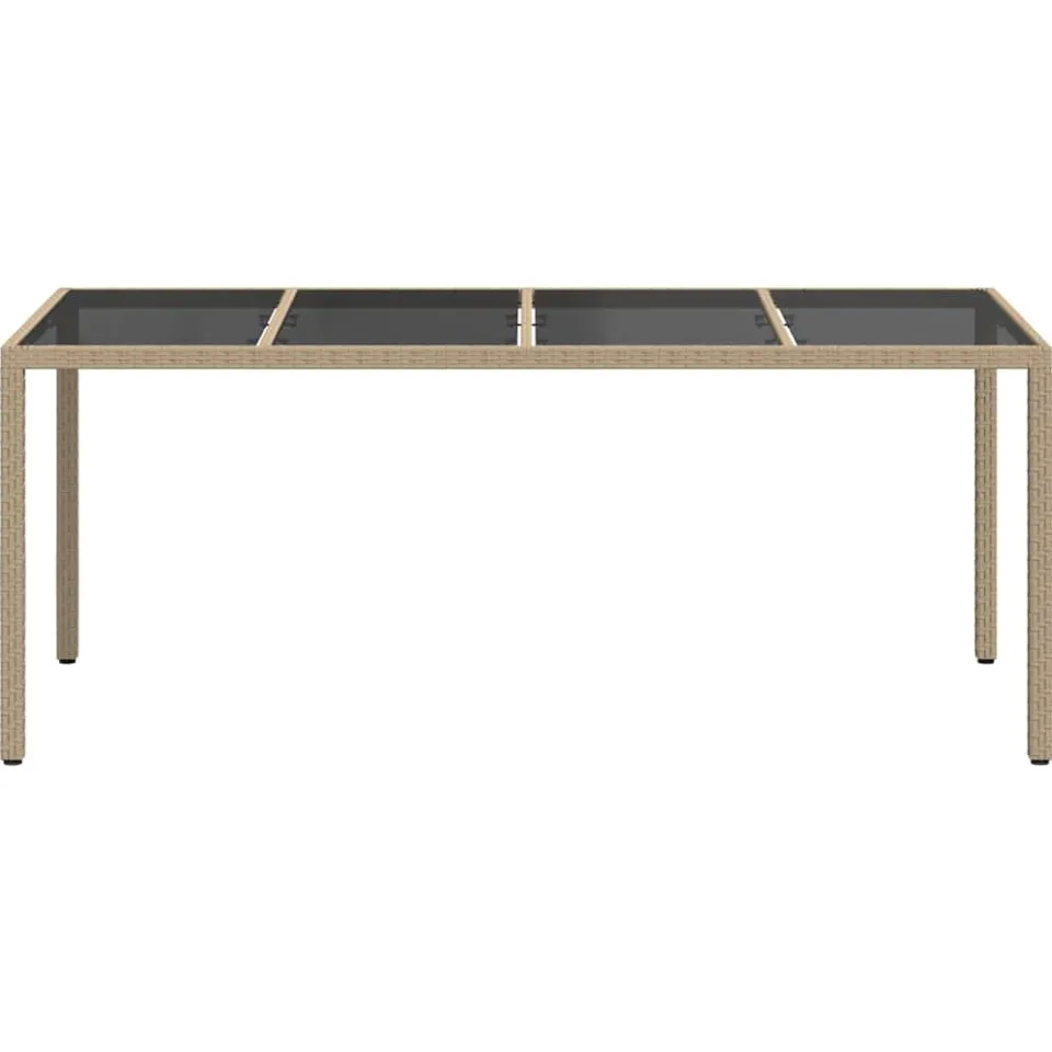 vidaXL Tuinstafel Beige poly rattan