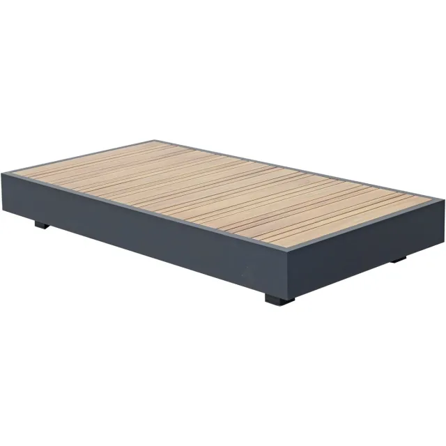 Normin Lounge tuintafel Fosega 142x70cm | Wood/Matt Black | Aluminium Matt Black, Wood