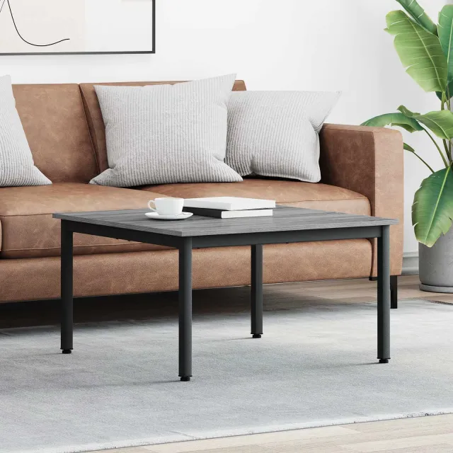 vidaXL Salontafel Grijs Sonoma 80 x 80 x 45 cm Bewerkt hout, foto 2