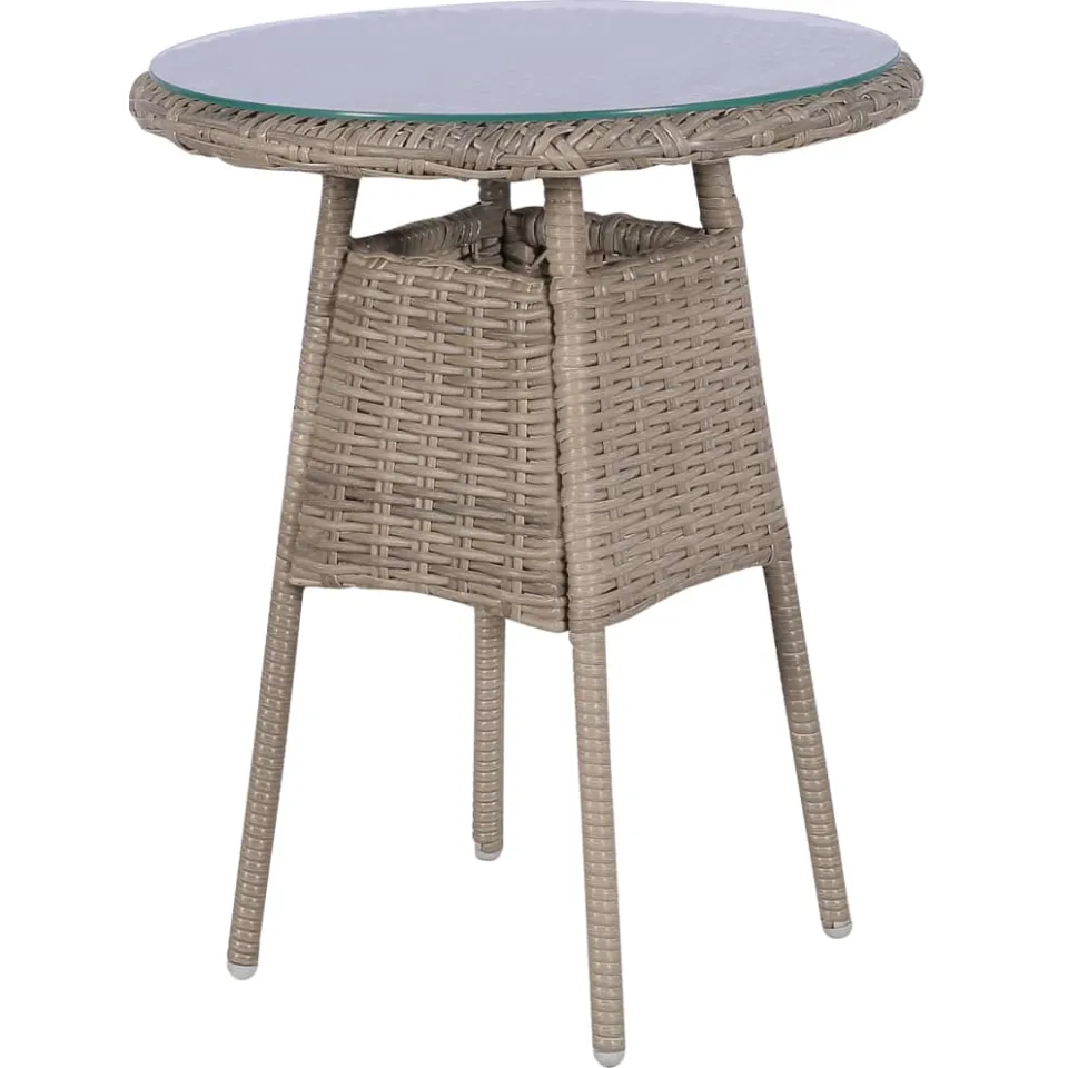 vidaXL 3-delige Bistroset met kussens poly rattan bruin, foto 3