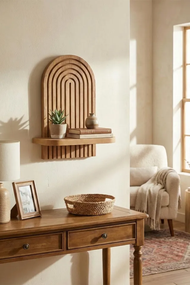 Skye Decor , Wandplank, Artmtkwll1D - Oak, MDF, Eiken, 26 x 13 x 35 cm