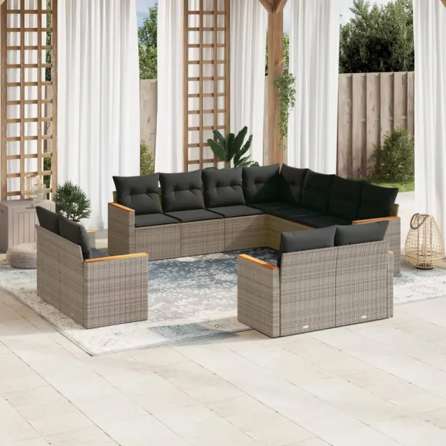 vidaXL Patio Sofa Set 11-zits Grey, foto 2
