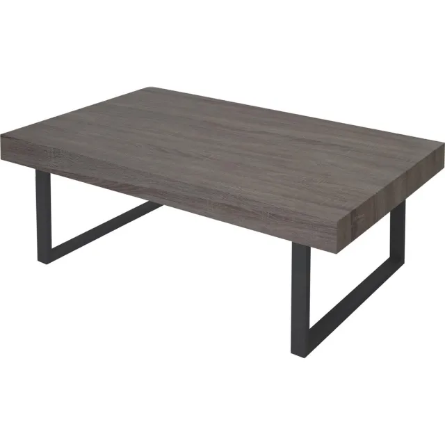 Cosmo Casa Salontafel - Moderne design - Metaal en Hout - Donkerbruine Eikenlook