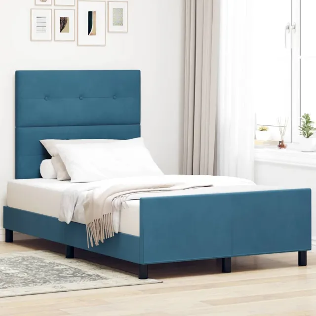 vidaXL Boxspringbed met hoofdeinde Donkergrijs 120 x 200 cm Fluweel