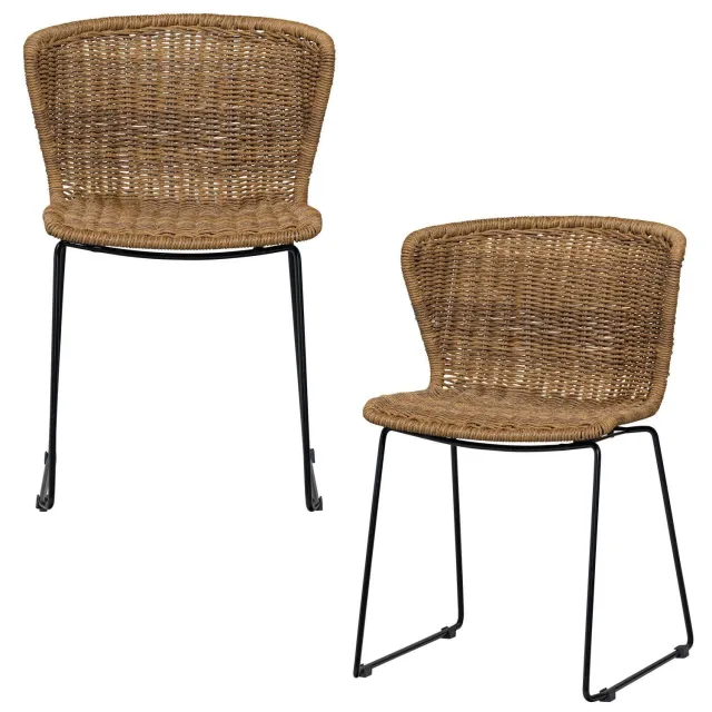WOOOD Wings Tuinstoelen - Touw/Metaal - Naturel - Set van 2 natural